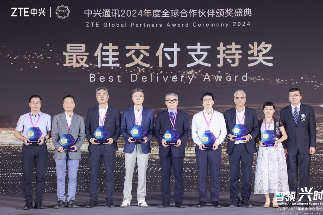 球友会荣获中兴通迅2024年度全球合作伙伴“最佳交付支持奖”